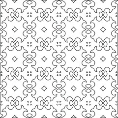 Geometric vector pattern with Black and white colors. abstract ornament for wallpapers and backgrounds.