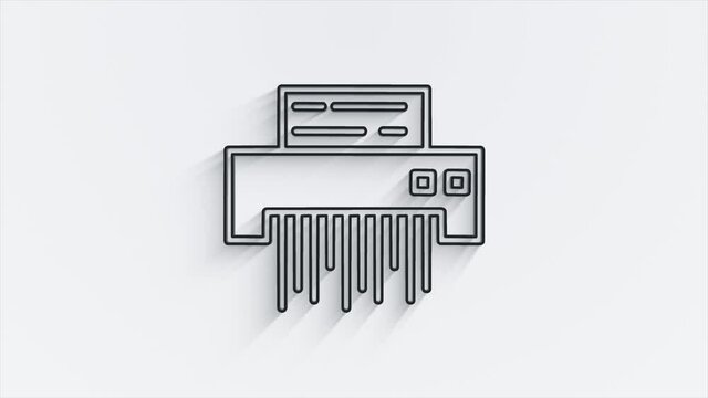 Office icon. Web line shadow icon set. Office, great design for any purposes. Motion graphics.