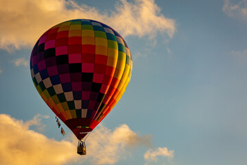 hot air balloon in flight