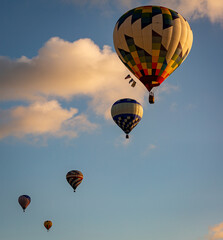 hot air balloon in flight
