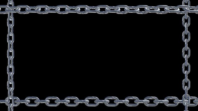 metal chain link connection loop animation