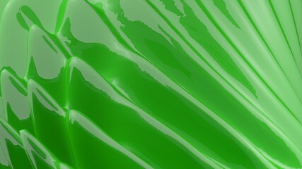 Abstract green glossy plastic background - 3D rendering illustration