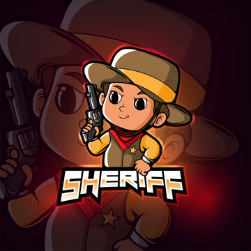 Sheriff mascot esport logo design