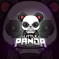 Panda mascot esport logo design