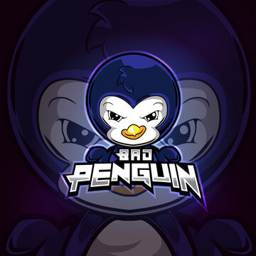 Bad Penguin Mascot Esport Logo Design