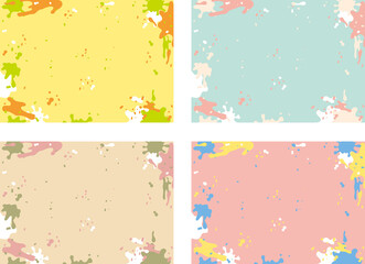 飛び散ったインク背景セット