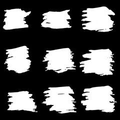 White Brushes Graffiti. Ink Collection. Stroke Handwritten. Paint Splatter. Paintbrush Design. Set Collection. Texture Abstract. Brushstroke Chinese. Watercolor Japanese.