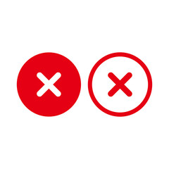 Fototapeta premium cross mark icon vector sign symbol