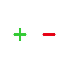 plus and minus icon vector sign symbol