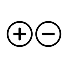 plus and minus icon vector sign symbol