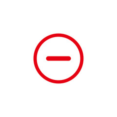 minus icon, negative icon vector sign symbol