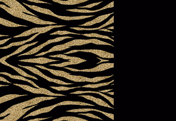 背景 テクスチャ 寅 トラ トラ柄 模様 金 年賀 正月 干支 パターン フレーム