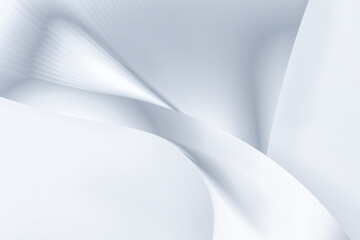3D render silvery white wavy texture line texture