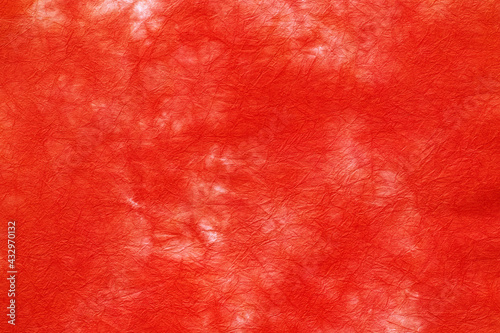 和紙テクスチャー背景 赤色 紅緋色の暈しが入った絞染和紙wall Mural Beiz Images