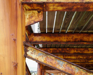 old rusty metal floor