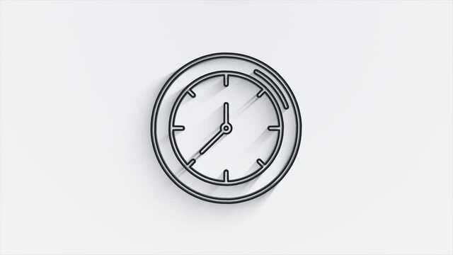Office icon. Web line shadow icon set. Office, great design for any purposes. Motion graphics.