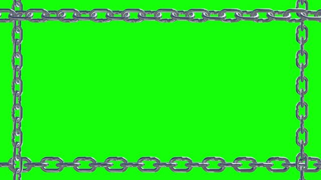 metal chain link connection loop animation