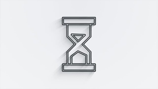 Office icon. Web line shadow icon set. Office, great design for any purposes. Motion graphics.