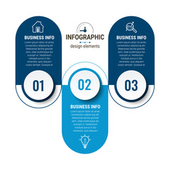 vector illustration Infographic design template with icons. can be used for workflow layout, diagram, annual report, web design.
