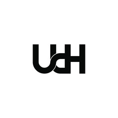 udh letter original monogram logo design