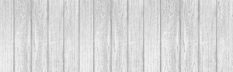 Obraz premium Panorama of Old white vintage wooden wall pattern and seamless background