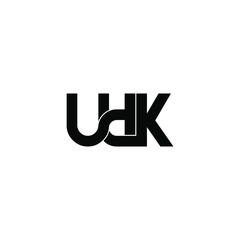 udk letter original monogram logo design