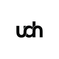 udn letter original monogram logo design