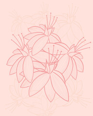 pink flowers icon
