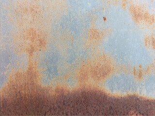 Rusty stained metal plate texture