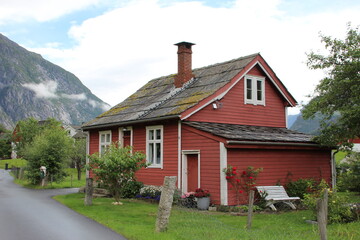 Fototapeta na wymiar Rural scene in Eidfjord, Norway.