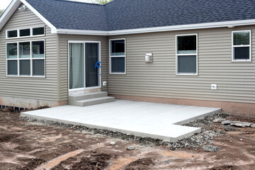 New Home House Construction Concrete Cement Foundation Patio Builders Smooth