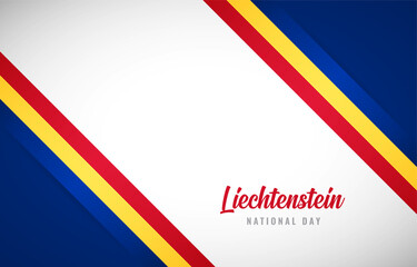 Happy national day of Liechtenstein with Creative Liechtenstein national country flag greeting background