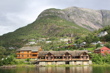 Fototapeta na wymiar Scene around Eidfjord in Norway.