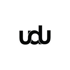udu letter original monogram logo design
