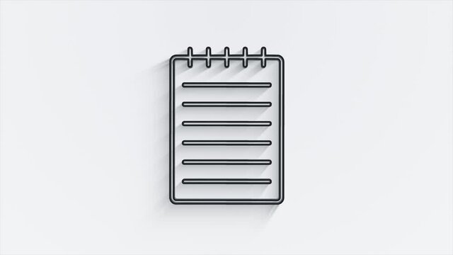 Office icon. Web line shadow icon set. Office, great design for any purposes. Motion graphics.