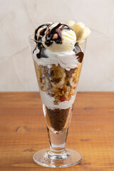 チョコバナナパフェ