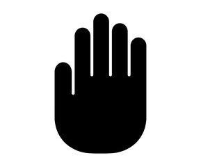 Obraz premium Palm Hand Icon, fill flat icon sign, isolated on white background - iconic vector Illustration