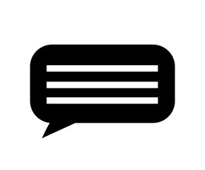 Fototapeta premium text message vector icon, speech bubble symbol. Modern, simple flat vector illustration for web site or mobile app