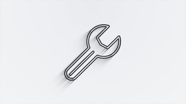 Office icon. Web line shadow icon set. Office, great design for any purposes. Motion graphics.