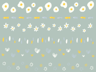 青黄白三色のラインセット