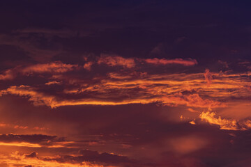 purple and orange sky after sunset