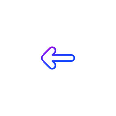 Left arrow icon in gradient color