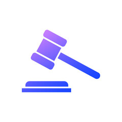 Hammer for legal illustration icon