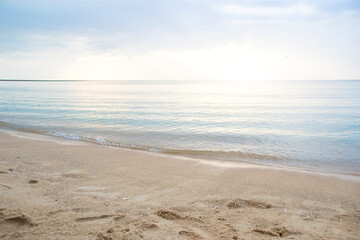 landscape sand beach and ocean on summer