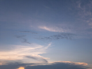 sunset sky with clouds