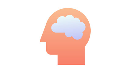 thought imagination brain intellect single isolated icon with smooth style