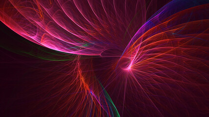 3D rendering abstract colorful fractal light background