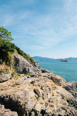 Odongdo Island sea and rock in Yeosu, Korea