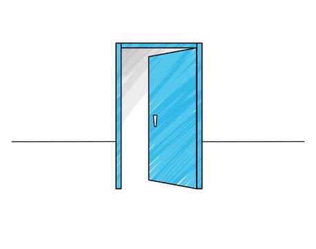 recommend clip art: 開く扉のイラスト