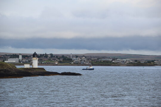 Entering the harbour at Stornoway, Isle of Lewis, Scotland.